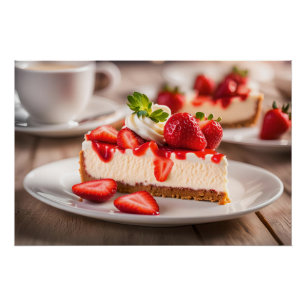 Pôster Morango Cheesecake
