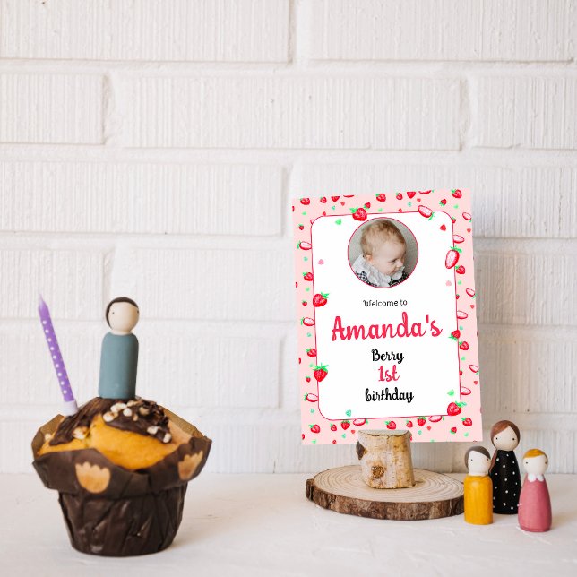 Poster Morango de primeiro aniversario (Criador carregado)