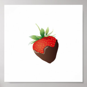 Poster Morango do chocolate