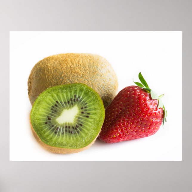 Poster Morango e kiwi (Frente)