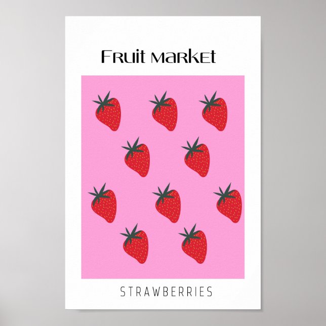 Poster Morangos frutas (Frente)