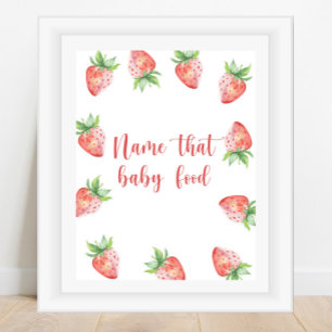 Poster Morangos - nome aquele alimento para bebês