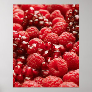 Pôster Morangos vermelhos saudáveis e nutritivos