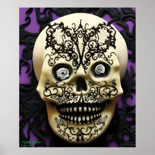 Poster Mordidas Noturnas Estampa Digital de Arte Fantasia