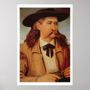 Pôster Mordomo "Bill selvagem" Hickok de James (1837-76)
