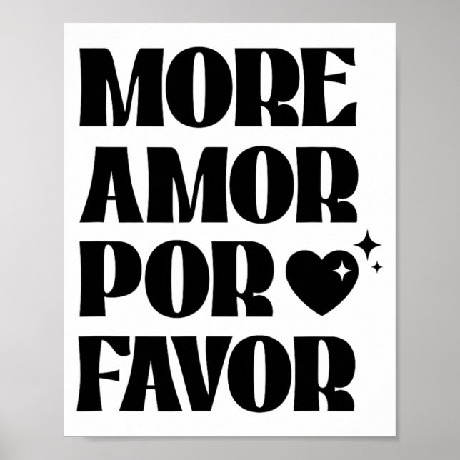 Poster More Amor R Favor Retro Love Valentine Aestheti  (Frente)