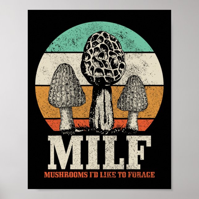Poster Morel Mushroom caçando Cogumelos M.i.l.f. (Frente)