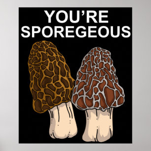 Poster Morel Mushroom Gift Mens Morel Mushroom Hunter