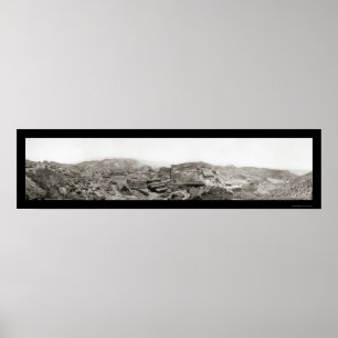 Pôster Morenci, foto 1909 da mina de AZ