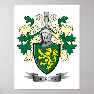 Pôster Morgan Family Crest Coat of Arms