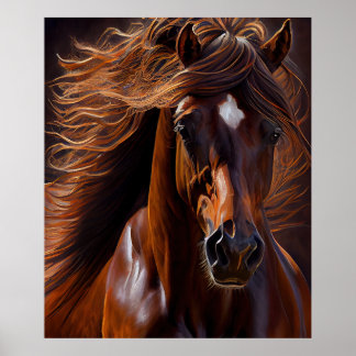 Poster Morgan Horse Oil Paint