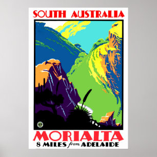 Poster Morialta, a 8 milhas de Adelaide, Austrália do Sul