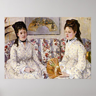 Pôster Morisot: Duas irmãs em um sofá