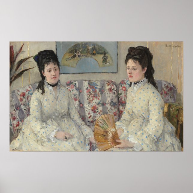 Poster Morisot - Duas Irmãs Num Sofá De 1869 (Frente)