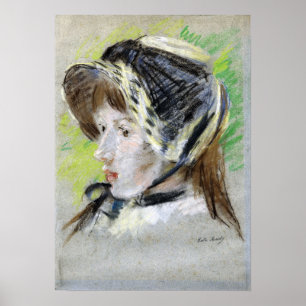 Poster Morisot - Jeanne Pontillon Em La Capeline 1884