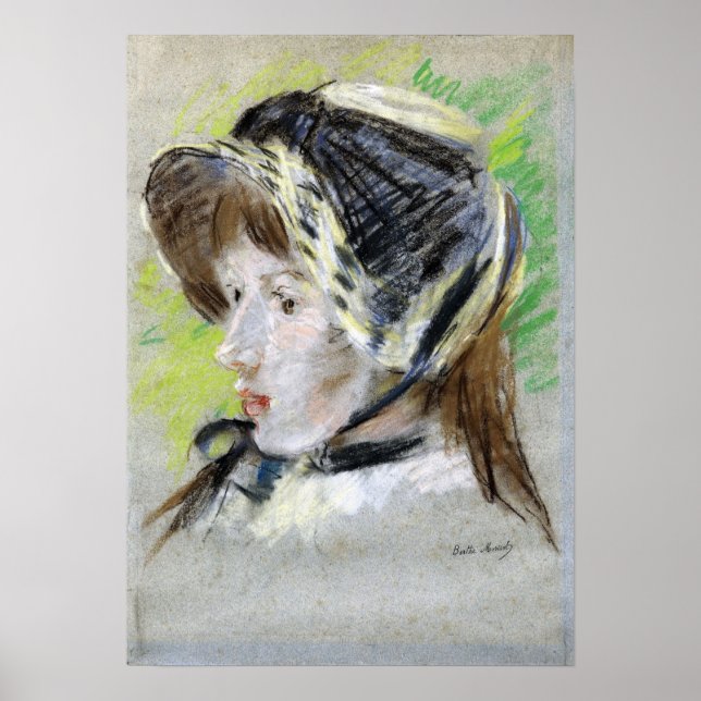 Poster Morisot - Jeanne Pontillon Em La Capeline 1884 (Frente)
