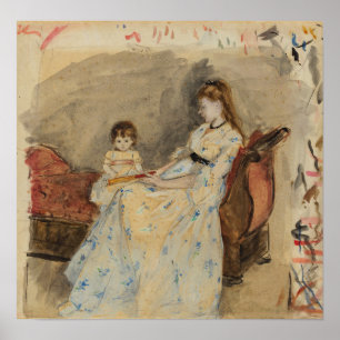 Poster Morisot - Madame Pontillon Filha Em Um Sítio