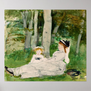 Poster Morisot - Margem da Floresta (Edma e Jeanne) 1872