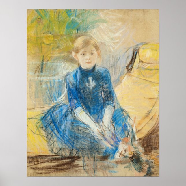 Poster Morisot - Menina Num Vestido Azul 1886 (Frente)