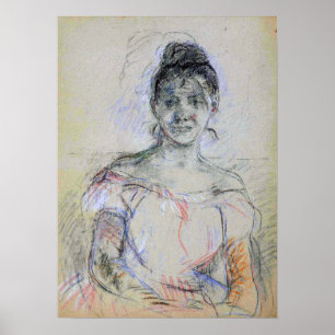 Poster Morisot - Paule Gobillard No Vestido Do Baile de f