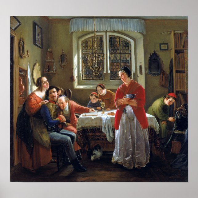 Poster Moritz Daniel Oppenheim The Return (Frente)