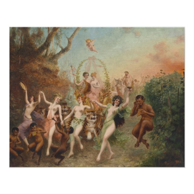 Pôster Moritz Stifter Fest der Faune und Nymphen Glossy (Frente)