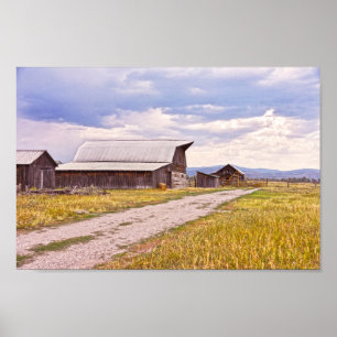 Poster Mormon Row Barns, Grand Teton National Park