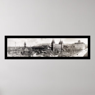 Pôster Mormon Temple Grounds Photo 1912