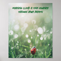 Morning Dew Ladybug: O Pequeno Wanderer da Naturez