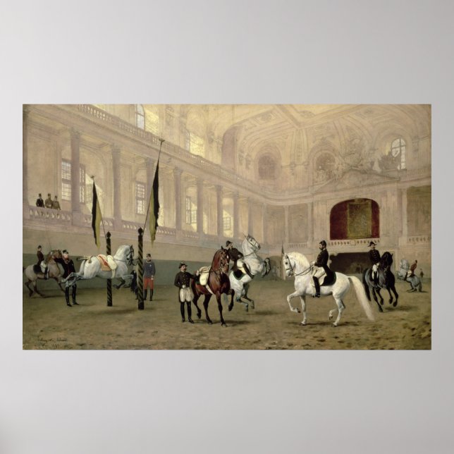 Pôster Morning Exercise in the Hofreitschule (Frente)