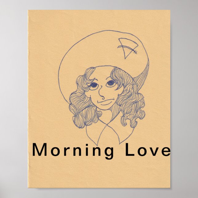 Poster Morning Love, cartão de cumprimentos (Frente)