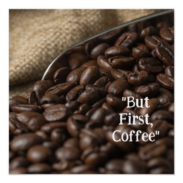 Pôster Morning Starts with Coffee (Frente)