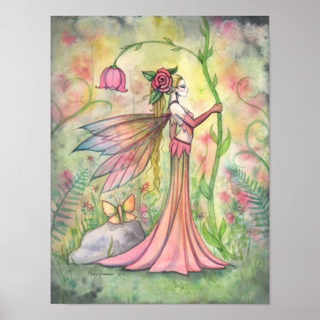 Pôster Morning Sunshine Flower Fairy Art Fantasy (Frente)