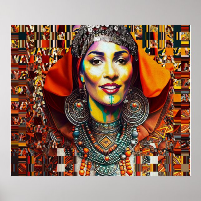 Poster Moroccan Amazigh Beauty V3 (Frente)