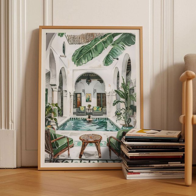Poster Morocco Print Morocco Illustration Moroccan Riad  (Criador carregado)