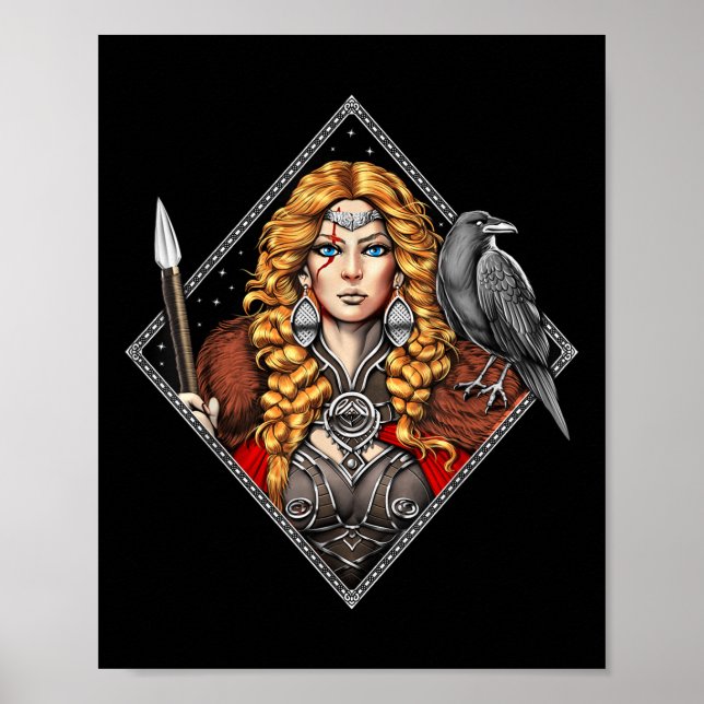 Poster Morrigan Deusa Celta Mitologia Pagan Deidade De W (Frente)