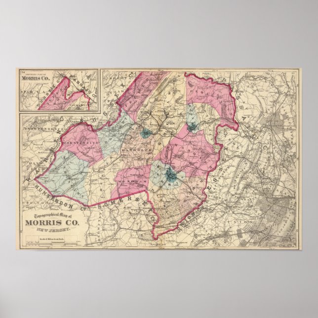 Pôster Morris County, NJ (Frente)