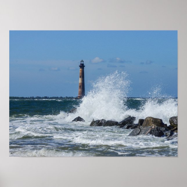 Pôster Morris Island Lighthouse Splash (Frente)