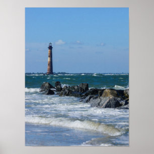 Pôster Morris Lighthouse Folly Beach