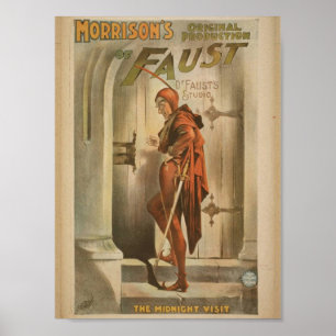 Pôster Morrison de Faust, "vintage da visita da