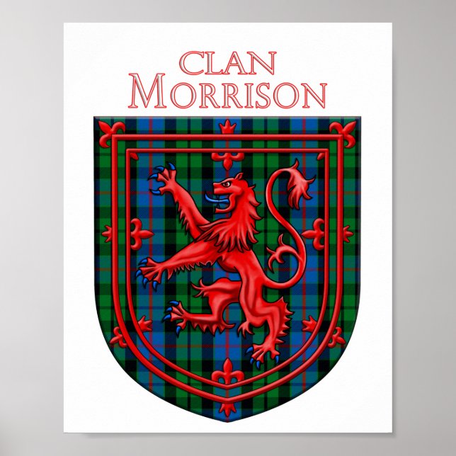 Poster Morrison Tartan Scottish Xadrez Lion Rampant (Frente)