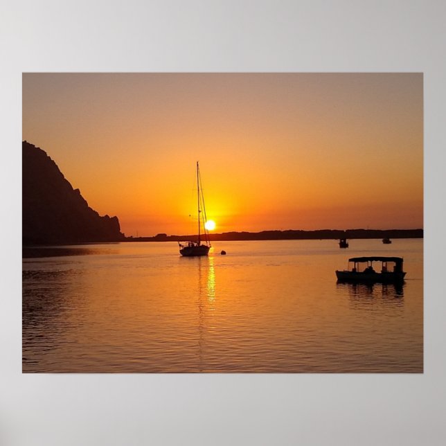 Poster Morro Bay no Sunset (Frente)