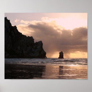 Poster Morro Rock Beach Sunset Photo