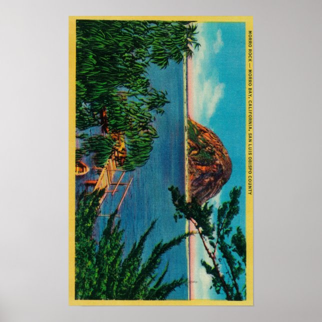 Pôster Morro Rock em San Luis Obispo (Frente)