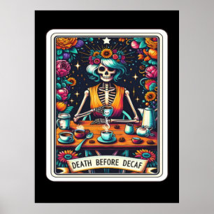 Poster Morte Antes Da Recolha Do Cartão Tarot Decaf