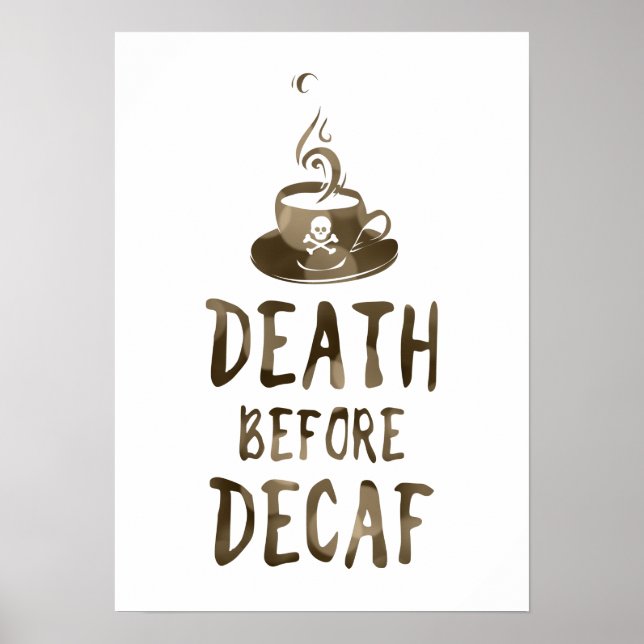 Poster morte antes do café descafeado (Frente)