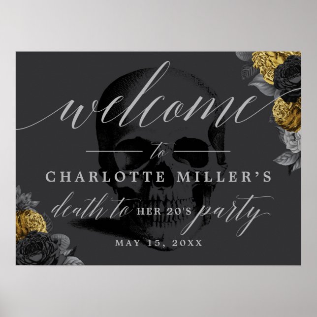 Poster Morte ao sinal de boas-vindas dos seus 20 anos Dou (Frente)