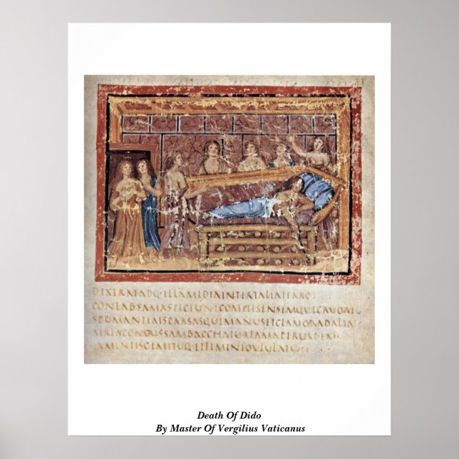 Poster Morte De Dido Por Mestre De Vergilius Vaticanus (Frente)