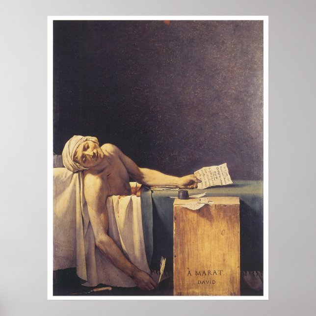 Pôster Morte de Marat, 1793 (Frente)