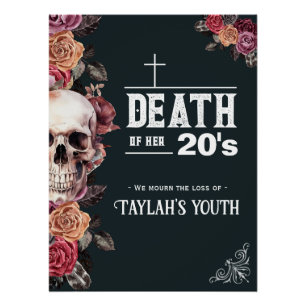 Pôster Morte de seus 20 anos, RIP Aniversário Poster bril